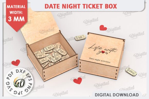 3D Date Night Box & Tokens Laser Cut: Your Next Creative Project