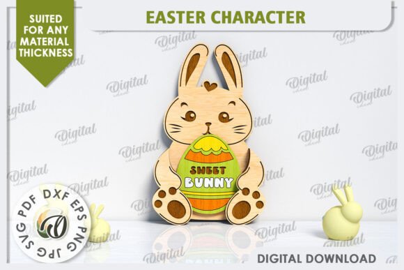3D Easter Bunny Laser Cut for Festive Easter Decor