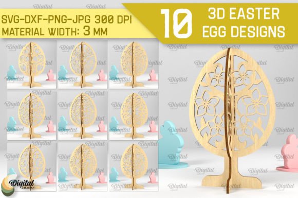 3D Easter Egg Laser Cut Bundle
