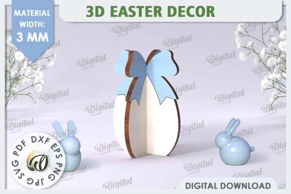 3D Easter Egg Laser Cut: Home Decor