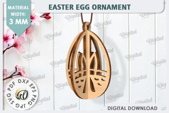 3D Easter Egg Laser Cut: Ornament for Festive Decor