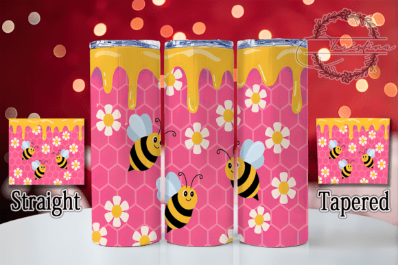 3D Inflated Bee Tumbler: Vibrant Design for 20oz Projects
