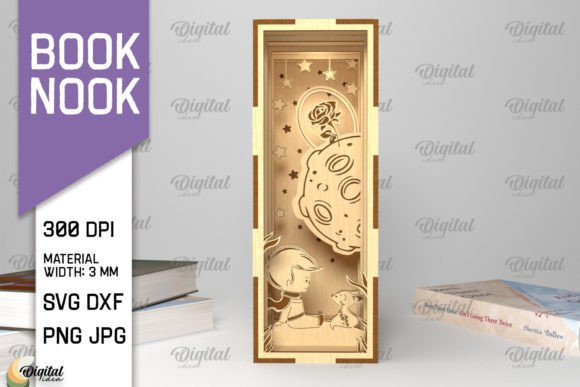 3D Layered Magic Book Nook Laser Cut Design