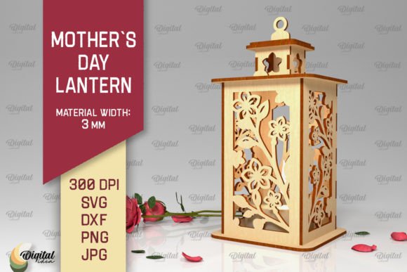 3D Mothers Day Lantern Laser Cut: A Stunning Design Asset