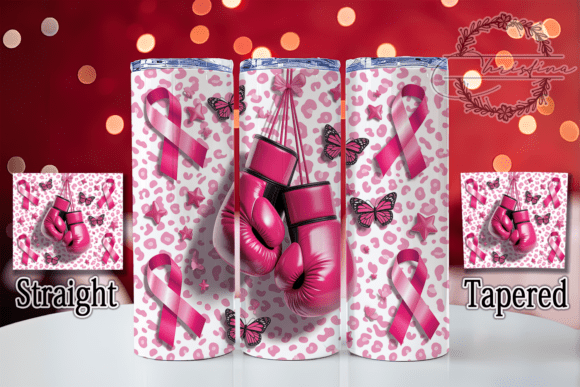 3D Pink Ribbon Survivor 20oz Tumbler Design