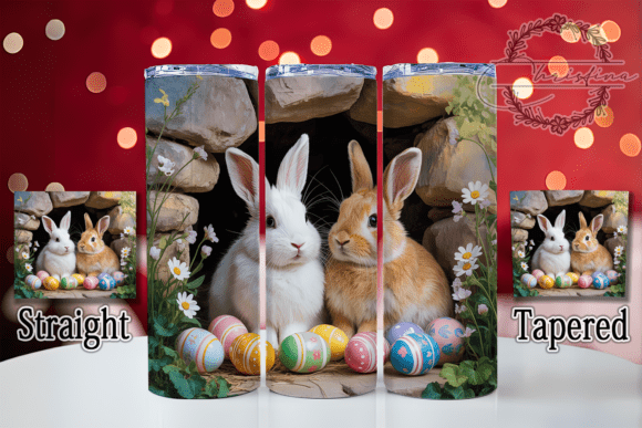 3D Rabbit Hole Easter Tumbler Design for Drinkware Projects