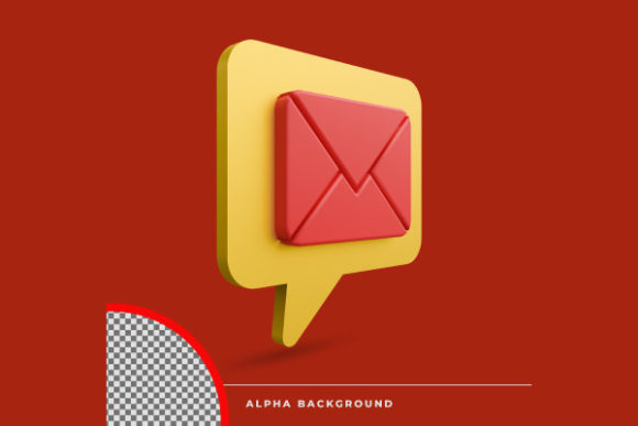 3d Rendering Message Icon: A Modern Display Typeface