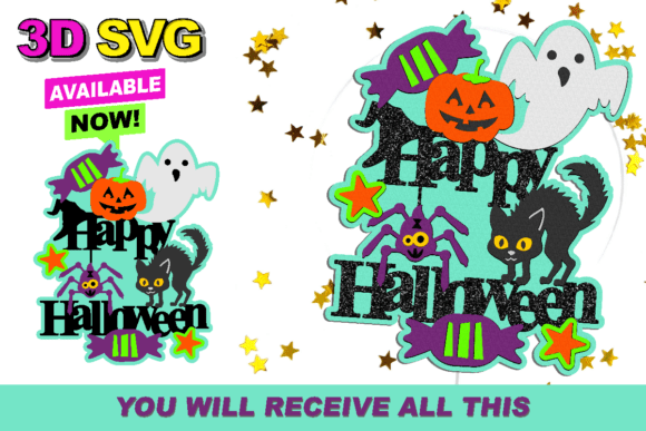 Effortless Halloween Magic: 3D SVG Cake Topper Collection