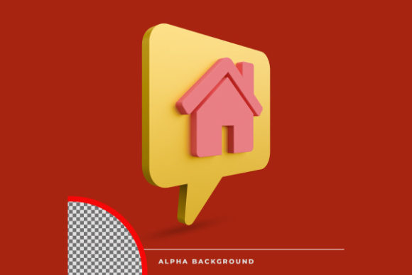 Home 3D Render Icon: Elevate Your Design Presentations