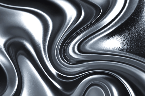 Luxurious Fluidity: The Glossy Black Silver Metallic Swirl